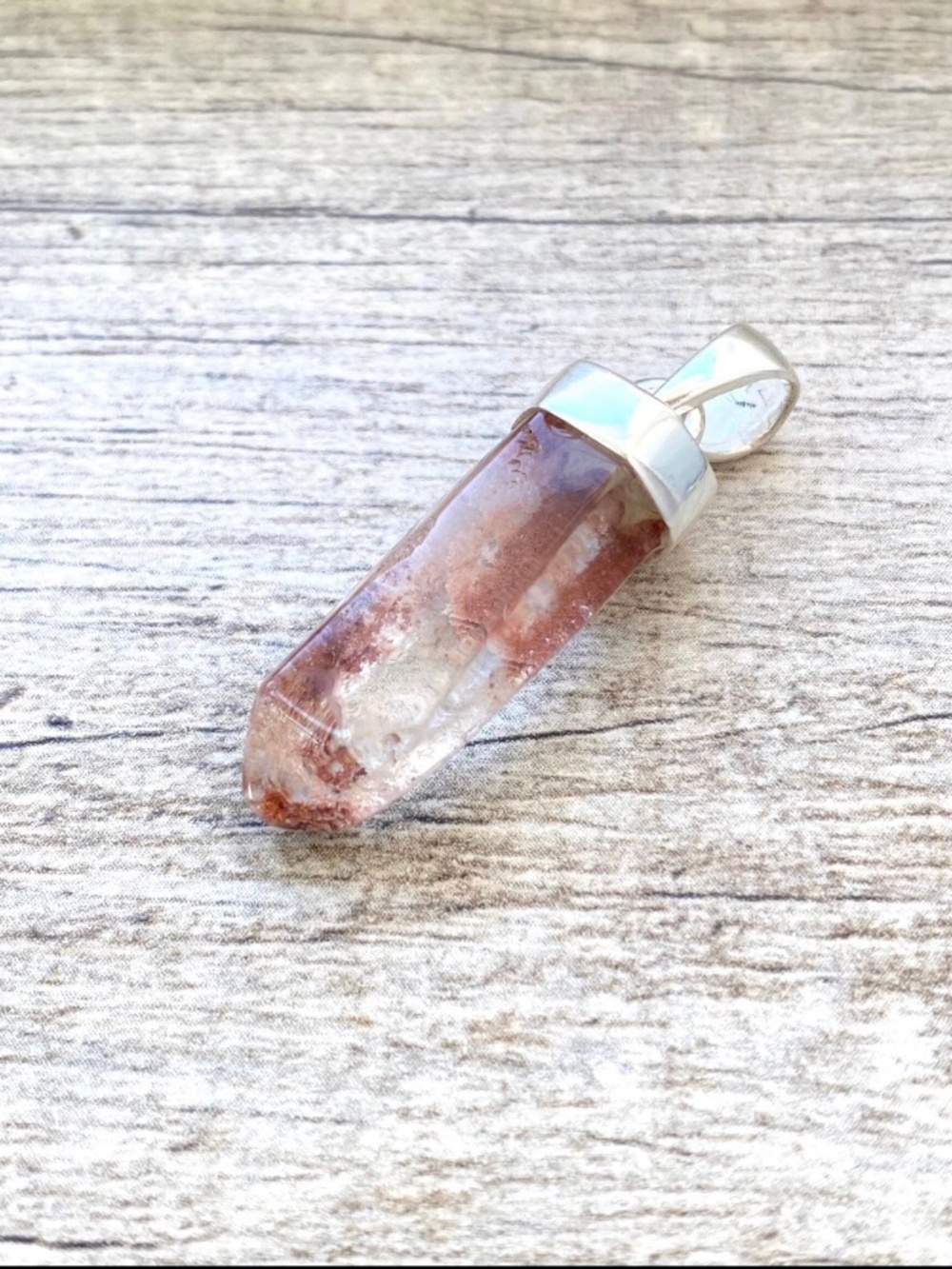 Lodolite Garden Quartz Sterling Silver Pendant